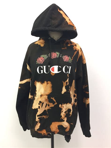 black and gold gucci hoodie|Gucci champion hoodie cheap.